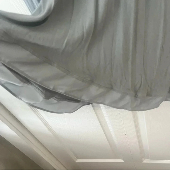 Anthropologie Deletta sky Blue swing tunic with deep v-neck & ribbed sleeves sm - Picture 3 of 4